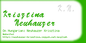 krisztina neuhauzer business card